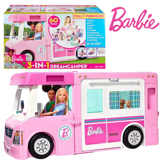 Barbie Veicolo Dream Camper 3 in 1  e accessori