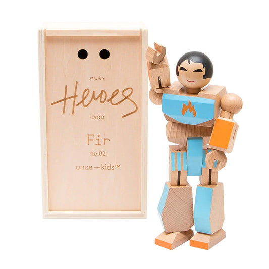 ACTION FIGURE IN LEGNO EROE FIR BIRCH-KIDS